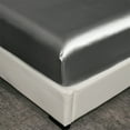 thumbnail image 4 of Full Size Satin Fitted Sheet, Soft and Breathable Deep Pockets Fitted Sheet Only, Wrinkle Free & Fade Resistant,Dark Gray, 4 of 5