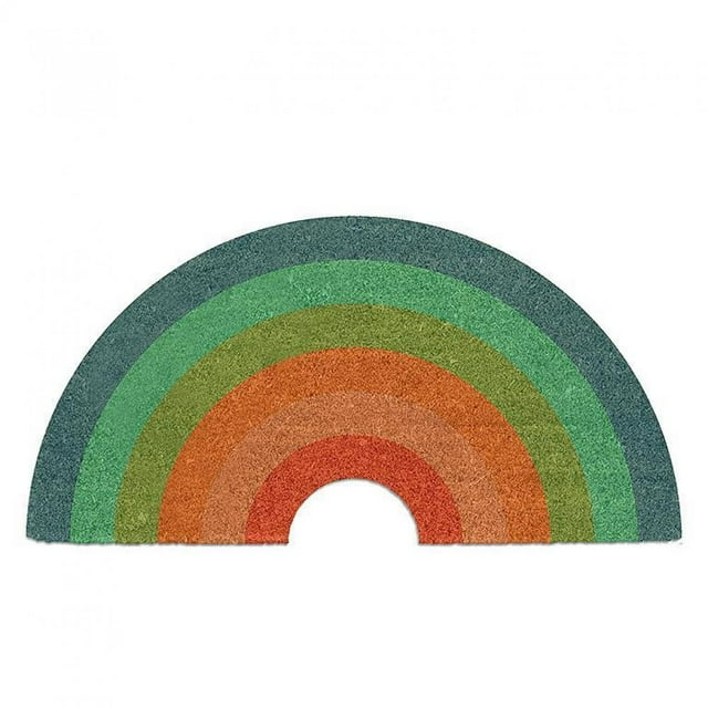 Set de 2 Paillasson en Forme d'Arc-en-ciel