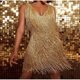 thumbnail image 1 of Body de plumas con lentejuelas y flecos para mujer/noche/fiesta, 1 of 3