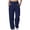 Navy, variant on Women's Cross Elastic Waist Fleece Sweatpants, Baggy Wide Leg Joggers for Women, High Waisted Winter Fall Pants with Pockets, Soft Lounge Pants for Casual Outing Hiking Jogging Yoga Beige L