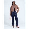 thumbnail image 4 of Scoop Women’s and Women’s Plus Cropped Suede Jacket, Sizes XS-4X, 4 of 7