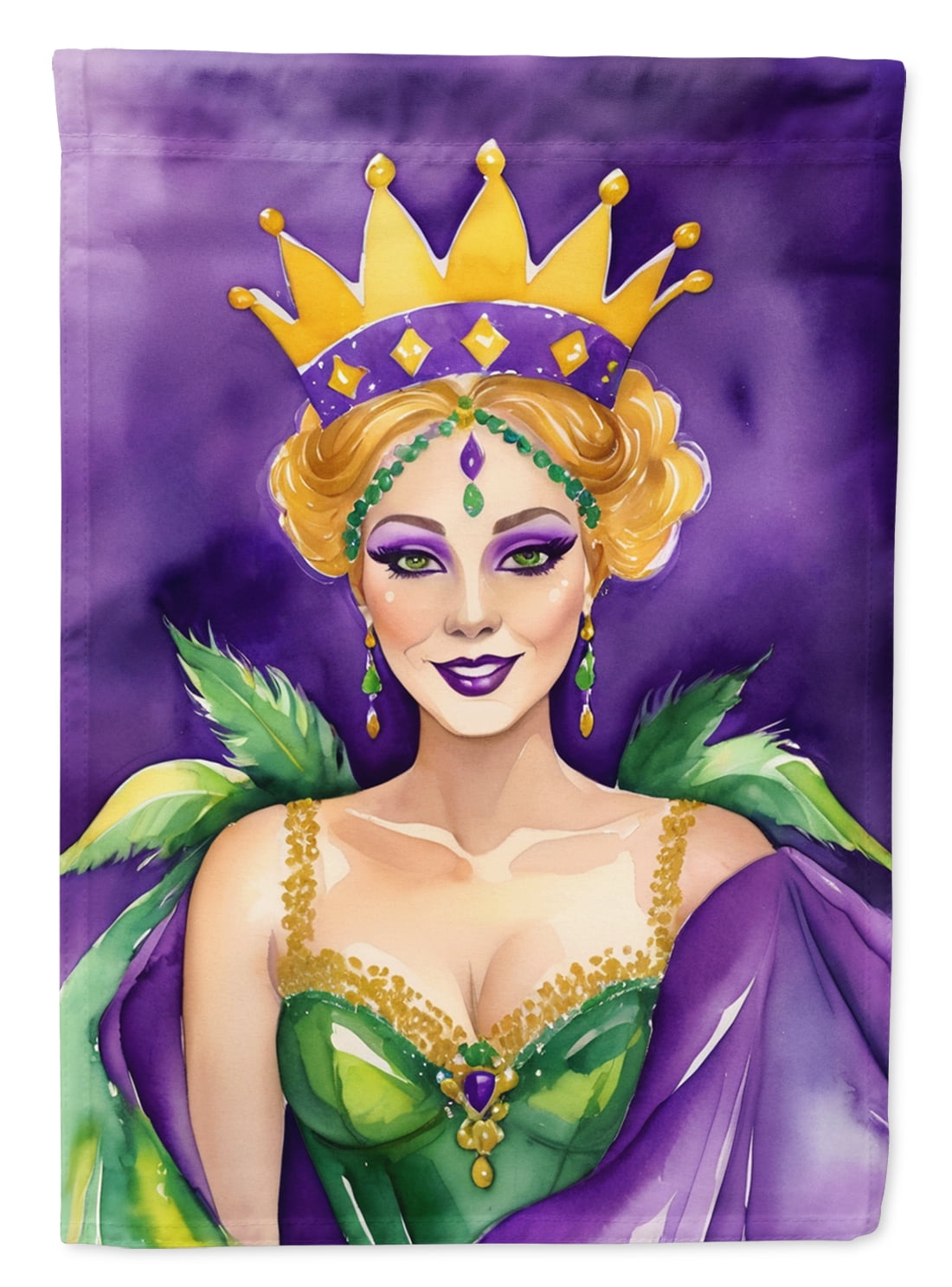 Queen of Mardi Gras Garden Flag 11.25 in x 15.5 in