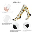 thumbnail image 5 of Lsque Corn Sunflowers Pattern Sport Compression Socks for Men & Women 15-20 mmHg Knee High Nurse Pregnant Running Medical and Travel Athletic, 5 of 6
