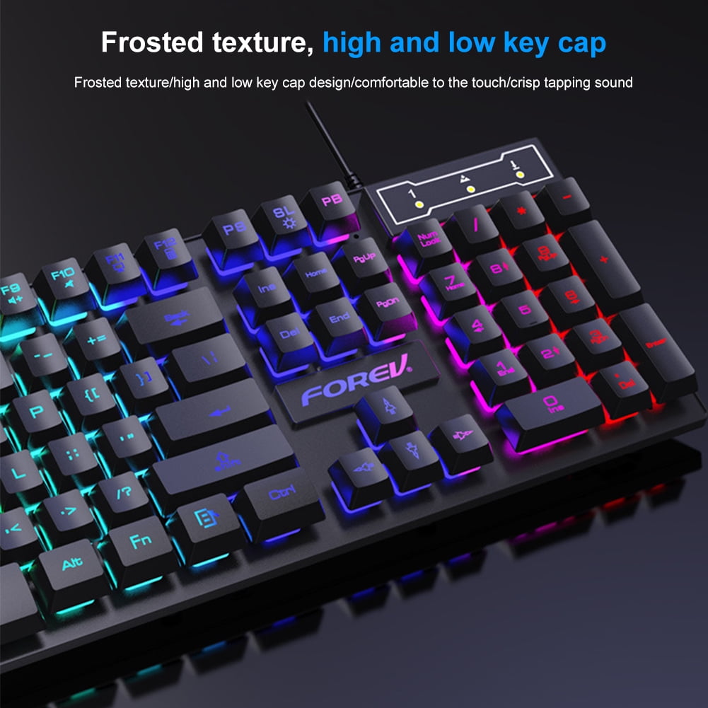 ITIGOITIE E-sports Gaming Wired Glowing Film Keyboard for Office, Desktop and Laptop - Black
