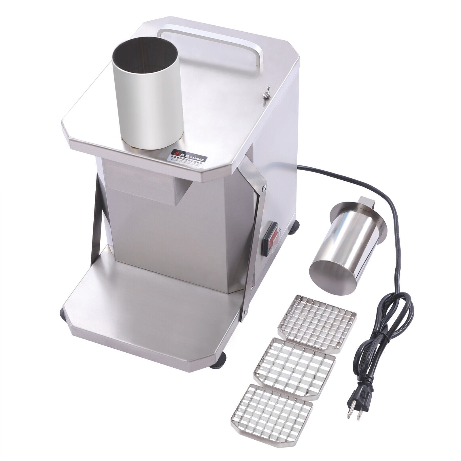 Commercial Vegetable Chopper Automatic Fruit Dicing Machine With  6/8/10/12/15mm Blades, 5 In 1 Electric Food Dicer for Potatoes Carrots  Cubes