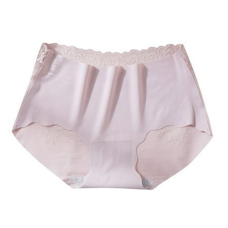 

Rovga Women Underwear Females Solid Panty Pink See Through Briefs 1 Pcs