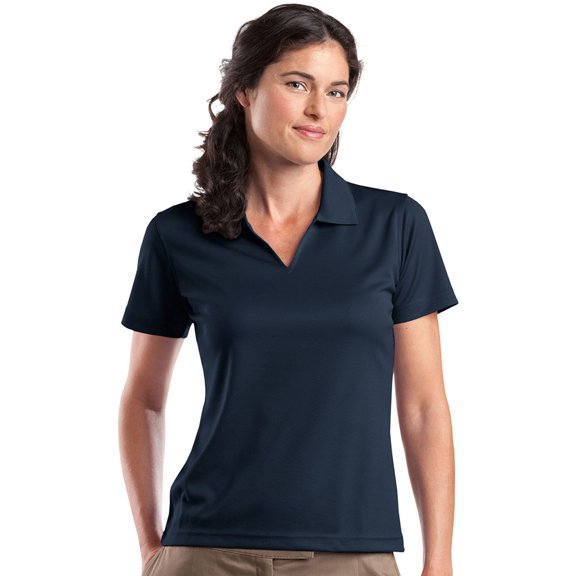 Sport-Tek Women's V Neck Lightweight Wick Moisture Polo Shirt