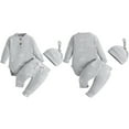 thumbnail image 5 of GYRATEDREAM Baby Boy Clothes Newborn Boy Outfit Print Romper Long Pants Hat 3PCS Infant Clothes Set, Size 0-3M, 5 of 5