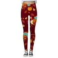 thumbnail image 5 of ibiyuan Cotton Leggings for Women Thanksgiving Turkey Print Leggings Comfortable Breathable Stretchy Soft Workout Yoga Pants Casual Tights, 5 of 5