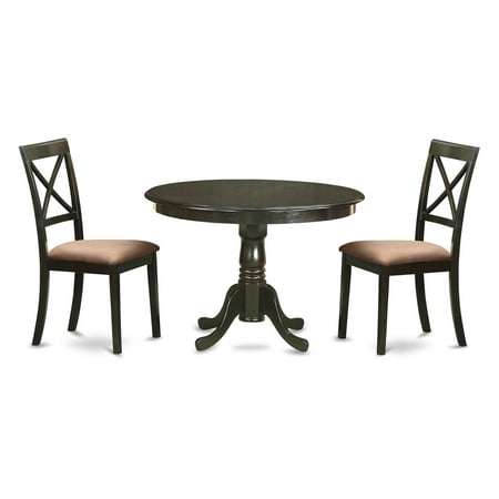 East West Furniture Hartland 3 Piece Crossback Dining Table