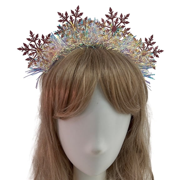 JZROCKER Carnivals Party Headband Tinsels Snowflake Shape Hair Hoop for Adult Teens