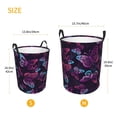 thumbnail image 3 of Balery Purple Butterfly Cesta de ropa redonda con asas, impermeable, independiente, para ropa, juguetes, dormitorio y familia-Medium, 3 of 6