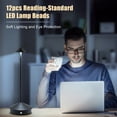 thumbnail image 6 of Coliware Black Cordless Table Lamp, Rechargeable LED Desk Lamp with Touch Control, Waterproof Portable Table Night Light with 3 Color Temperatures, Stepless Dimmable Modern Lamp for Home Outdoor, 6 of 8