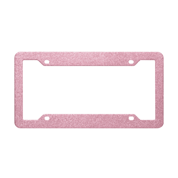 Auto Drive Pink Glitter License Plate Frame
