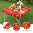 thumbnail image 4 of Red Yellow Checkered Pattern Square Fitted Tablecloth with Elastic Edge,Square Table Cover,Washable Elastic Table Cover for Home Kitchen Party Decor 36"x36", 4 of 6