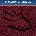 thumbnail image 3 of Smiry Chenille U-Shaped Toilet Bathroom Rugs, Soft Absorbent Non-Slip Contoured Carpet, Machine Washable Bathroom Mats, 20"X24", Wine Red, 3 of 7