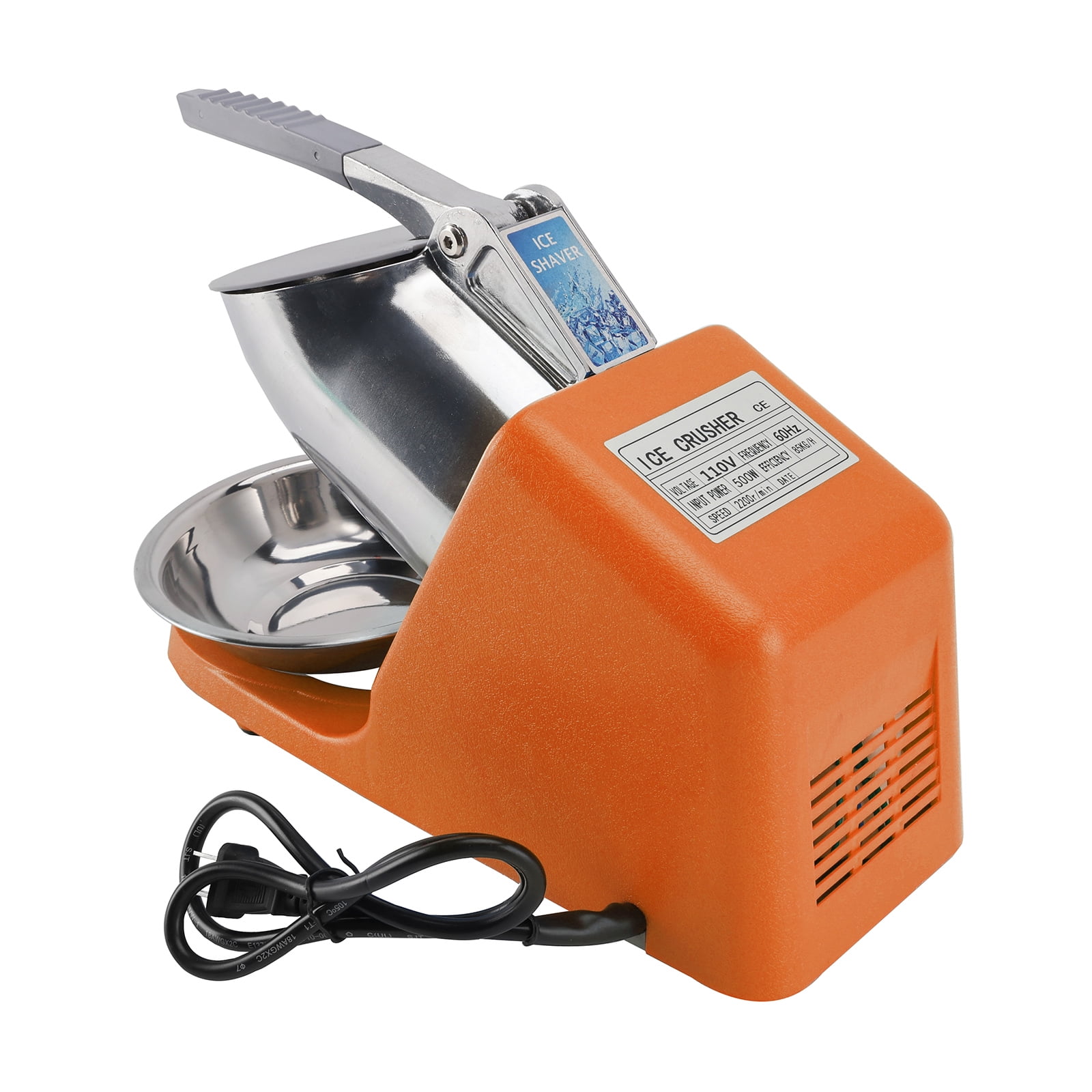 Electric Ice Crusher Shaver Snow Cone Maker Machine Dual Blades 143LBS/HR