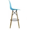 thumbnail image 2 of Eames style tabouret bois 26 "en océan bleu, 2 of 2