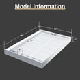 thumbnail image 2 of EastVita Shower Base Non-Slip SMC Shower Pan with Right Drain 304 Stainless Steel Square Drain Cover Bathroom Shower Tray Kit Single Threshold Floor for Easy Installation, 2 of 7