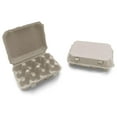 thumbnail image 2 of Quail Egg Cartons - Recycled Cardboard Paper Pulp 3x4 Square Style - Holds One Dozen Eggs (30), 2 of 5