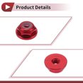 thumbnail image 6 of Unique Bargains 5 Pcs M2 Car Flange Nuts Aluminum Alloy,Plastic Rubber Ring Flat Hex Lock Flange Nuts Non-Slip Lock Flange Wine Red Rubber Ring 2.9mm/0.11", 6 of 6