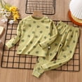 thumbnail image 3 of FAOWME Children Warm Home Wear Boys Girls Long Sleeve Tops With Long Pants Cotton Sets Baby Double Layer Cotton Outfits Clothes Sets Holiday O-Neck Dailywear, 3 of 3