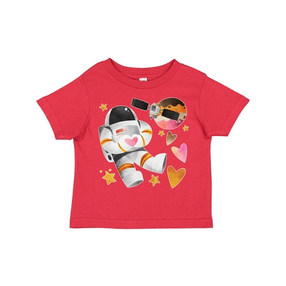 Inktastic Astronaut Valentine Outer Space Hearts Boys or Girls Toddler T-Shirt