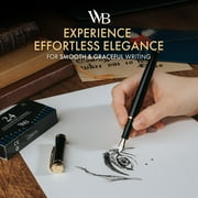 Wordsworth & Black Fountain Pen, Extra Fine Point Ink Pens, Black Gold - Refillable, Calligraphy