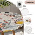 thumbnail image 3 of Farmhouse Flowers Round Tablecloth for 45-54 Inch Tables,Fitted Table Cover with Elastic Edge,Vintage Pastoral Botanical Floral Waterproof Outdoor Table Cloth Protector for Patio Garden Dinner Picnic, 3 of 9