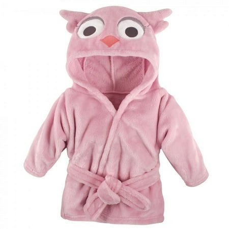 UPC: 0660168570953 | Hudson Baby Infant Girl Plush Animal Face Bathrobe Pink Owl 0-9 Months