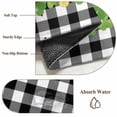 thumbnail image 6 of Entryway Rug 2'x3', St. Patrick's Day Small Rug for Kitchen Bathroom Door Mat Indoor Entrance, Lucky Shamrock Grasses Black White Plaid Non-Slip Area Rugs Floor Mats Carpet Front Door Rugs, 6 of 8