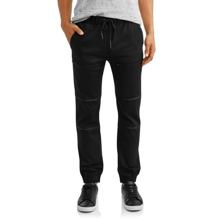 - Men's Stretch Twill Elastic Waist Slim Fit Jogger Pants