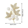 thumbnail image 3 of MKKAS Luxury Pearl Brooch Pin, Large Simulated Pearl Breastpin for Women, Elegant Suit Accessory for Overcoat Evening Dress Wedding Party Jewelry, White, 3 of 9