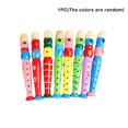 thumbnail image 3 of Wood Flute Painted 6 Hole Children Musical Instrument Sound Toy Colorful Training Clarinet Early Education Music Color Random, 3 of 9