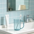 thumbnail image 5 of Darzheoy Clear Plastic Cup, Reusable Mouthwash Cup, Portable Lightweight Brushing Teeth Cup, Plastic Handle Drinking Cup, Transparent Mouthwash Cup for Bathroom, Home, Hotel, Outdoor, Travel, 5 of 6