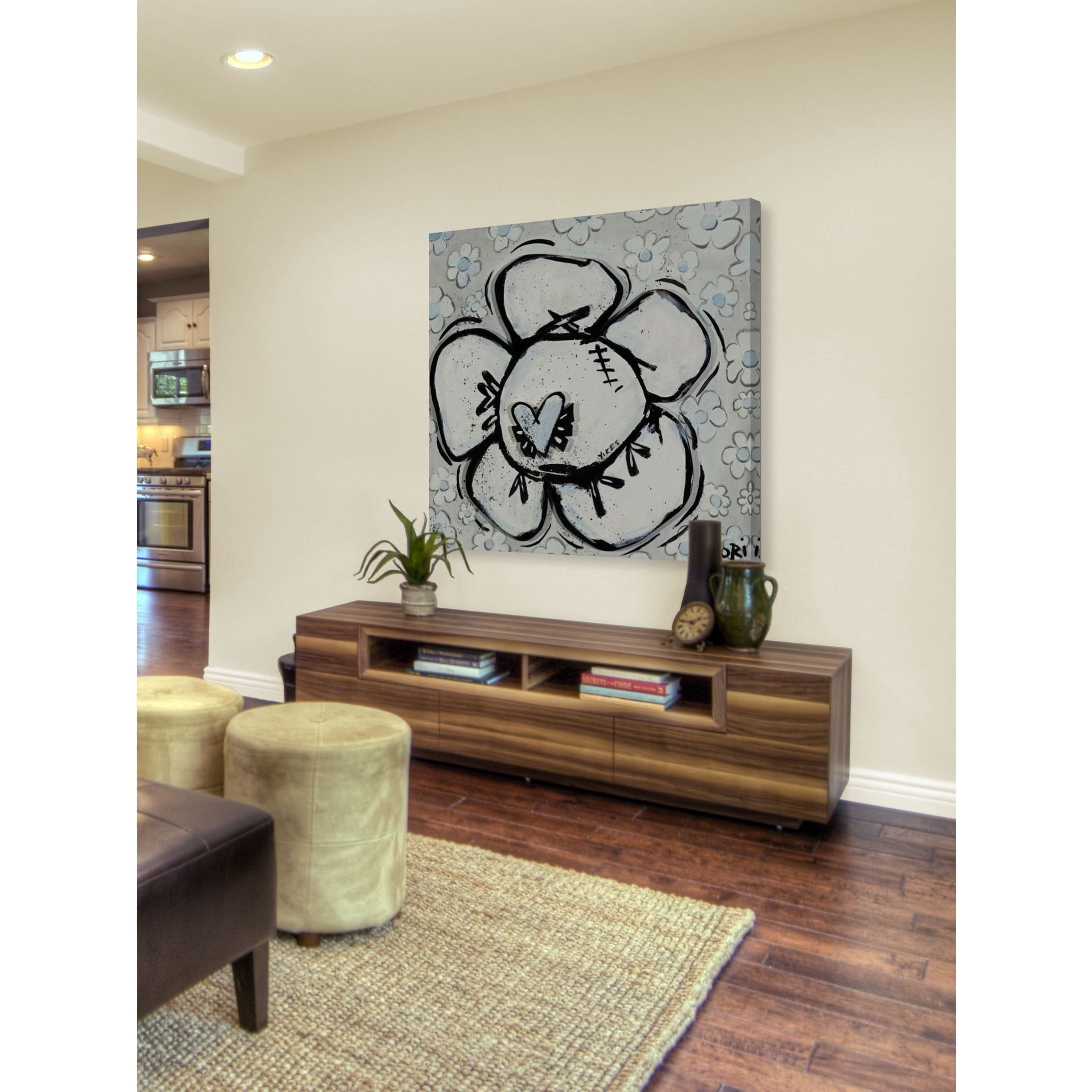 Marmont Hill "Yikes Flower" by Tori Campisi Painting Print on Canvas