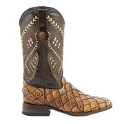FERRINI Men's Bronco Square Toe Boots, Color: Cigar, Size: 9-EE