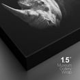 thumbnail image 4 of PixonSign Canvas Print Wall Art Close-Up Rhino Portrait Animals Wildlife Photography Realism Modern Dramatic Grey Dark Black and White for Living Room, Bedroom, Office - 32"x48", 4 of 5