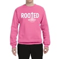 thumbnail image 2 of Wild Bobby Rooted in Christ Inspirational/Christian Unisex Crewneck Graphic Sweatshirt, Neon Pink, X-Large, 2 of 5