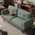 thumbnail image 3 of EastVita Couches for Living Room 2 Seater Deep Seat Couch Linen Upholstered Couches for Bedroom Office Small Space Green, 3 of 7