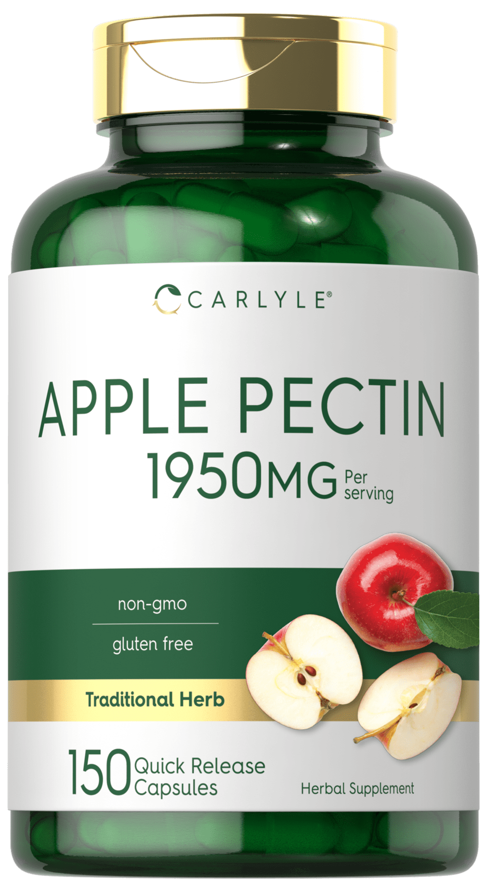 Apple Pectin 1950mg 150 Capsules by Carlyle