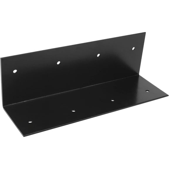 4 Pcs 9 x 3 inch Black Steel L Right Angle Bracket, Metal Raised Vegetable Garden Bed Corner Bracket Corner Braces Wood Furniture Connector, 2 mm Thickness