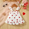 thumbnail image 3 of Kucnuzki Newborn Baby Girl Clothes 6 Months Spring Summer Dress 9 Months Long Sleeve Elegant Little Heart Prints Lace Trims Dress White 6-9 Months, 3 of 8
