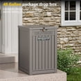 thumbnail image 5 of Nihsuao 48-Gallon Outdoor Package Delivery Box - Large Resin Storage Container with Lockable Lid, Waterproof Deck Box for Porches, Patios, Curbside, Gray, 5 of 8