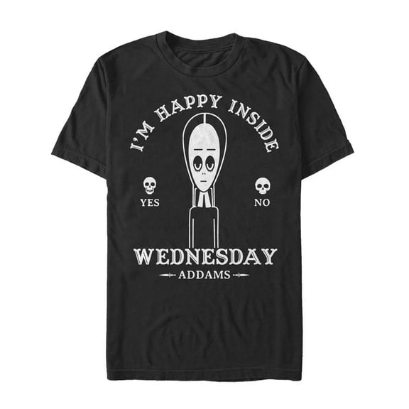 Men's Addams Family Wednesday Happy Ouija Board  Graphic Tee Black Large