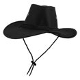thumbnail image 1 of Outdoor Wide Brim Sun Hat Cowgirl Hat For Men Women During Travel In Black Color 1Pack, 1 of 2