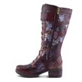 thumbnail image 2 of L'Artiste Kisha Boss Calf High Leather Boots – Hand-Painted Comfort, 2 of 8