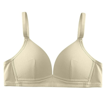 Wireless Bras for Women  Xunlbb Women s Lingerie Student Girl Gathered Thin Without Steel Ring Girl s Bra(Green L)