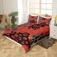 thumbnail image 2 of Retro Red Brown Leopard Duvet Cover King,Cheetah Print Bedding Set,Wild Animal Skin Texture Comforter Cover,Abstract Art Bed Sets with 2 Pillowcases, 2 of 5