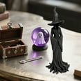 thumbnail image 3 of OIUR Halloween Tree Root Witch Statue Spooky Black Witch Figurine Resin Sculpture Home Office Holiday Party Decoration Ornament, 3 of 6